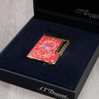 ST Dupont Lighter - Ligne 2 - Dragon - Red & Gold